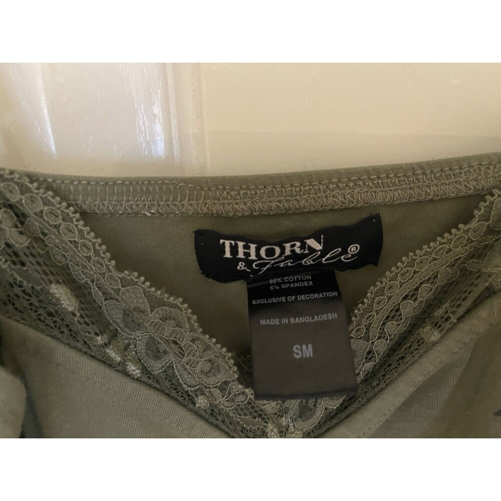 Green Sage Thorne & Fable Butterfly Lace Cami Cottage Core Boho Sz 10-12y Small - Picture 3 of 6